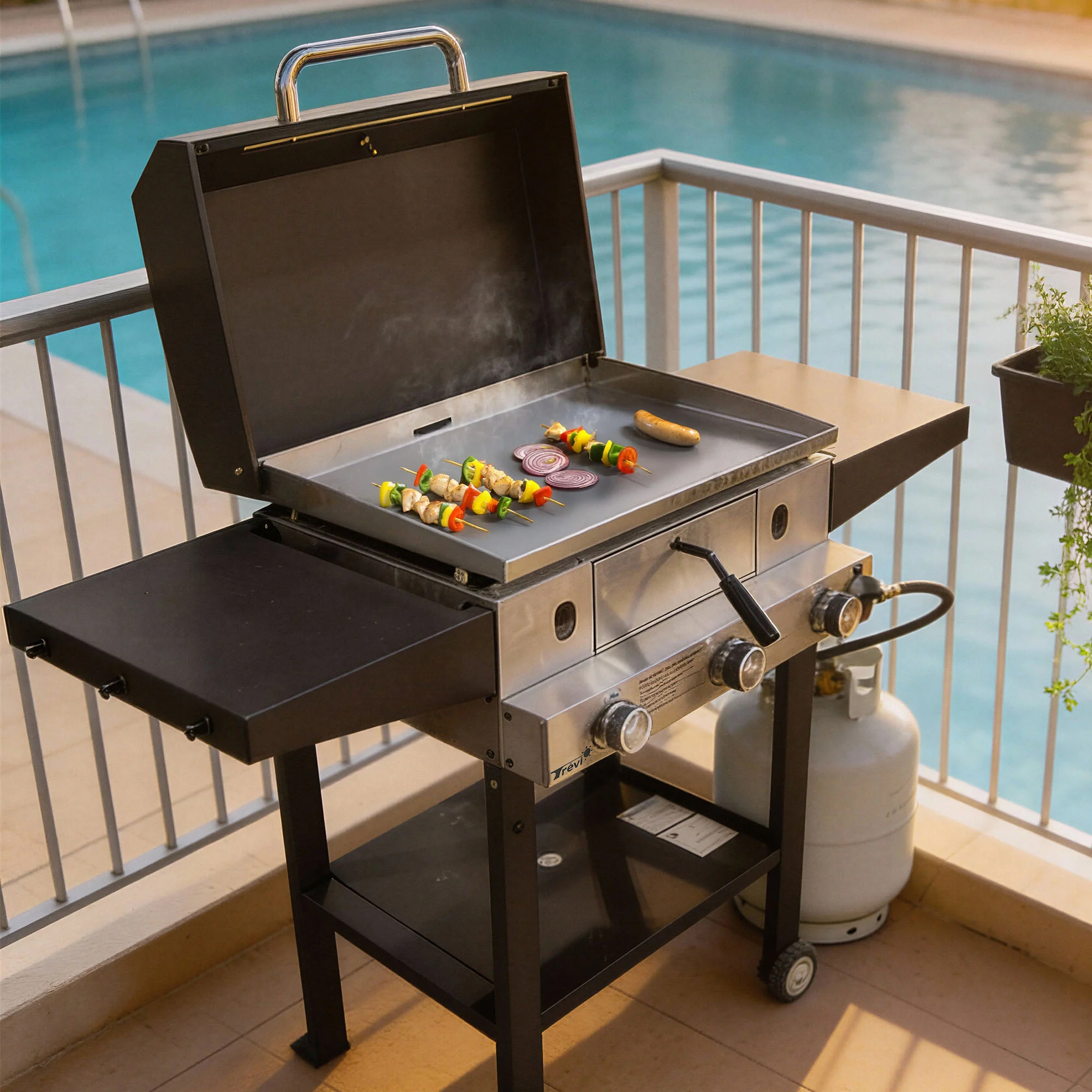 Plancha 3 en 1 avec friteuse à air et four à pizza - Image 2