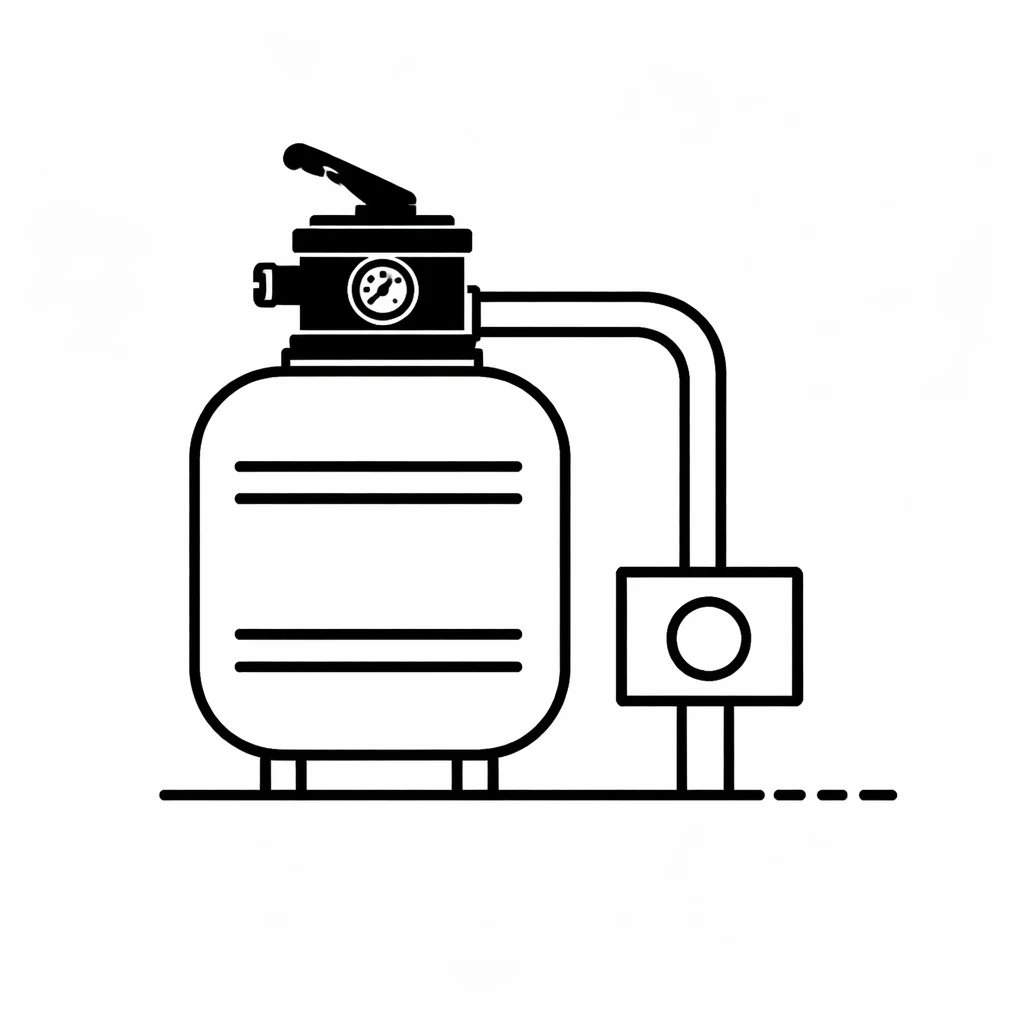 Plomberie pour filtre à sable et pompe
